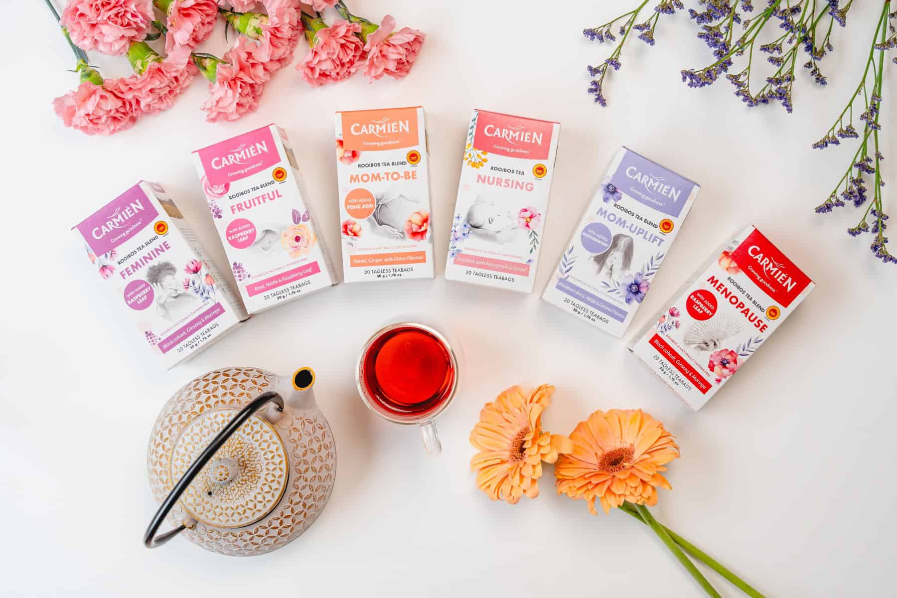 carmien rooibos tea womens wellness range